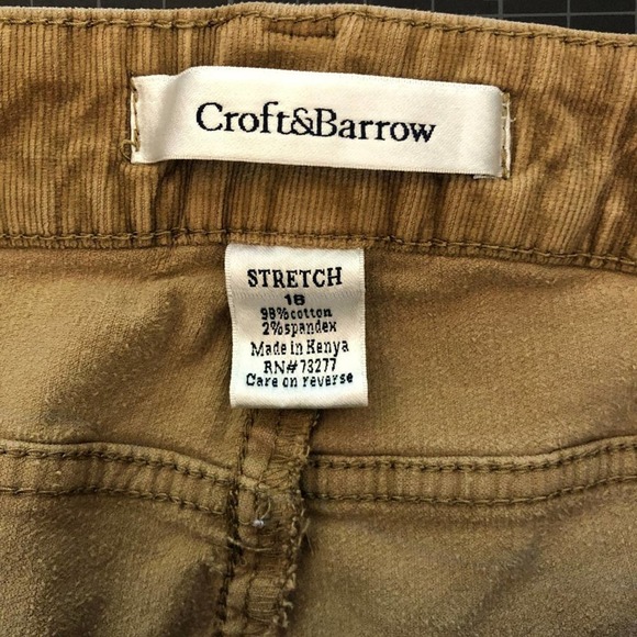 Croft & Barrow Corduroy Pants Size 16 - Picture 6 of 7